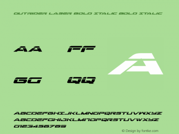 Outrider Laser Bold Italic Bold Italic 001.000图片样张