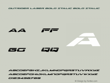 Outrider Laser Bold Italic Bold Italic 001.100图片样张