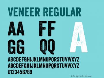 Veneer Regular Version 1.000 Font Sample