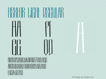 Hektor Light Regular Version 1.001;PS 001.001;hotconv 1.0.56;makeotf.lib2.0.21325 Font Sample
