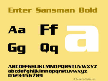 Enter Sansman Bold 1.02 Font Sample