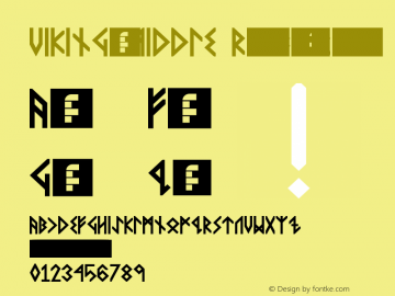 VIKING, MIDDLE Runes Bold Regular Version 1.0 Font Sample