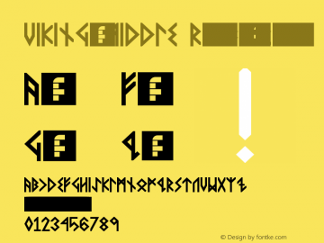 VIKING, MIDDLE Runes Bold Regular Version 1.0 Font Sample