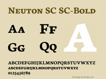 Neuton SC SC-Bold Version 1.46 Font Sample