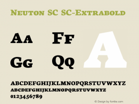 Neuton SC SC-Extrabold Version 1.46 Font Sample