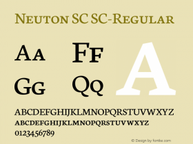 Neuton SC SC-Regular Version 1.46 Font Sample