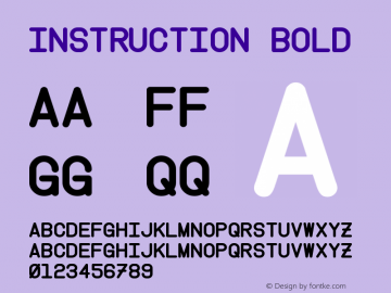 Instruction Bold Version 1.10 - June 28, 2013 Font Sample