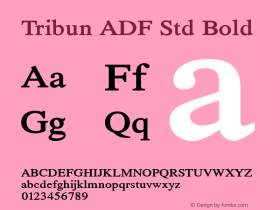 Tribun ADF Std Bold Version 1.017;FFEdit Font Sample