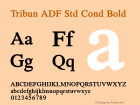 Tribun ADF Std Cond Bold Version 1.017;FFEdit Font Sample