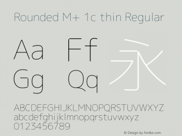 Rounded M+ 1c thin Regular Version 1.046.20120229图片样张