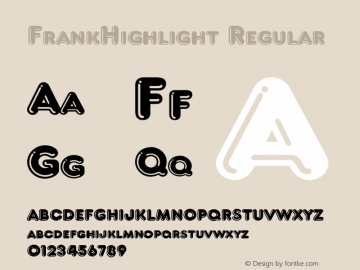 FrankHighlight Regular 001.003 Font Sample