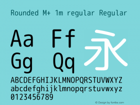 Rounded M+ 1m regular Regular Version 1.057.20131215图片样张