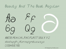 Beauty And The Best Regular Version 1.00 April 3, 2012, initial release Font Sample