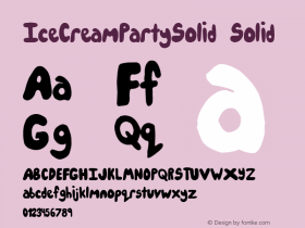 IceCreamPartySolid Solid Version 1.00 February 27, 2012, initial release图片样张