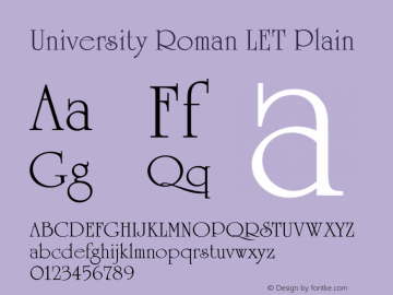 University Roman LET Plain 1.0图片样张