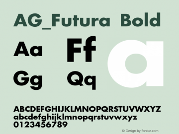 AG_Futura Bold 001.000图片样张