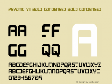 PsYonic VII Bold Condensed Bold Condensed 001.000图片样张