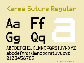 Karma Suture Regular Version 2.000 2004 Font Sample