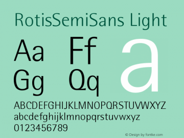 RotisSemiSans Light Version 001.000图片样张