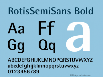 RotisSemiSans Bold Version 001.000图片样张