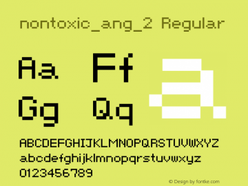 nontoxic_ang_2 Regular 2.5 Font Sample