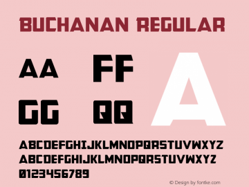 Buchanan Regular 001.000 Font Sample