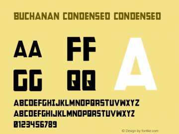Buchanan Condensed Condensed 001.000图片样张
