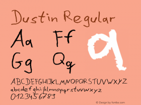 Dustin Regular Version 1.00 March 11, 2012, initial release图片样张