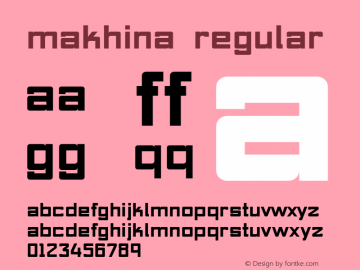 Makhina Regular Version 001.000图片样张