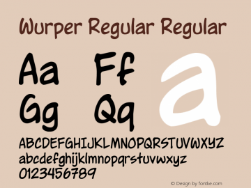 Wurper Regular Regular Version 1.002 2012图片样张