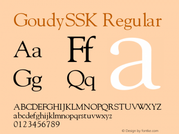 GoudySSK Regular Altsys Metamorphosis:8/24/94图片样张