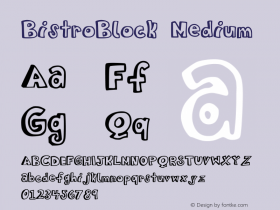 BistroBlock Medium Version 001.000 Font Sample