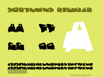 Dortmund Regular Macromedia Fontographer 4.1 3/20/2012图片样张