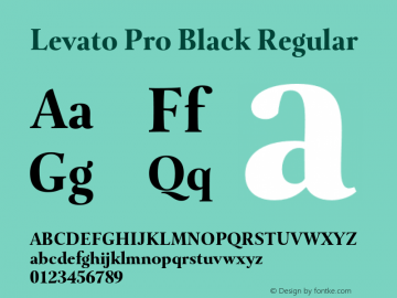 Levato Pro Black Regular Version 1.00图片样张