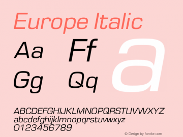 Europe Italic 004.001图片样张