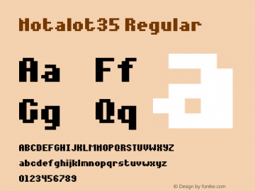 Notalot35 Regular Version 1.0 Font Sample