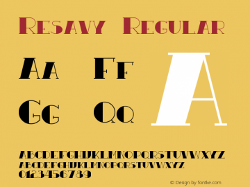 Resavy Regular Version 1.10 July 13, 2014 Font Sample