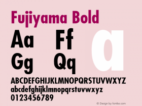 Fujiyama Bold 1.0 Wed Nov 18 01:30:53 1992 Font Sample