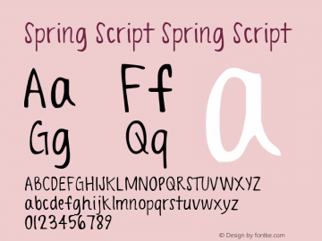 Spring Script Spring Script Version 1.000图片样张