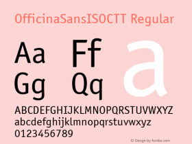 OfficinaSansISOCTT Regular TrueType Maker version 3.00.00 Font Sample