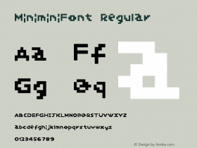 MiniminiFont Regular Version 1.00图片样张