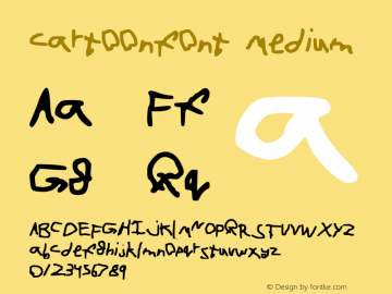 cartoonfont Medium Version 001.000 Font Sample