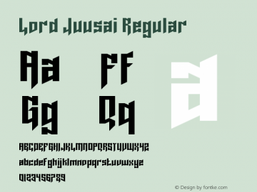 Lord Juusai Regular Version 1.0 Font Sample