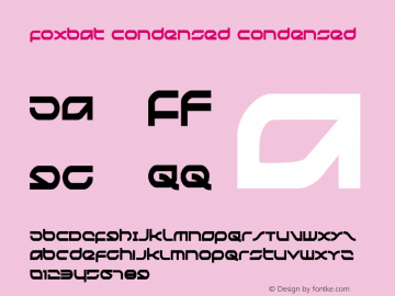Foxbat Condensed Condensed 001.000 Font Sample