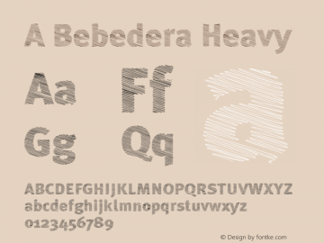 A Bebedera Heavy Version 1.004 2012 Font Sample
