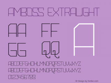 Amboss ExtraLight Version 1.0 Font Sample