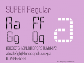 SUPER Regular Version 1.0 Font Sample