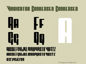 Vindicator Condensed Condensed 001.000图片样张