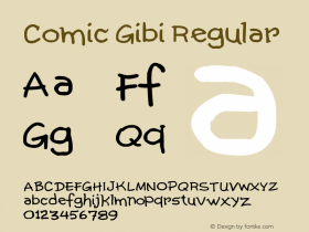 Comic Gibi Regular Version 1.00 April 15, 2012, initial release Font Sample