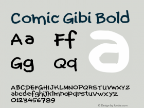 Comic Gibi Bold Version 1.00 June 19, 2013, initial release Font Sample